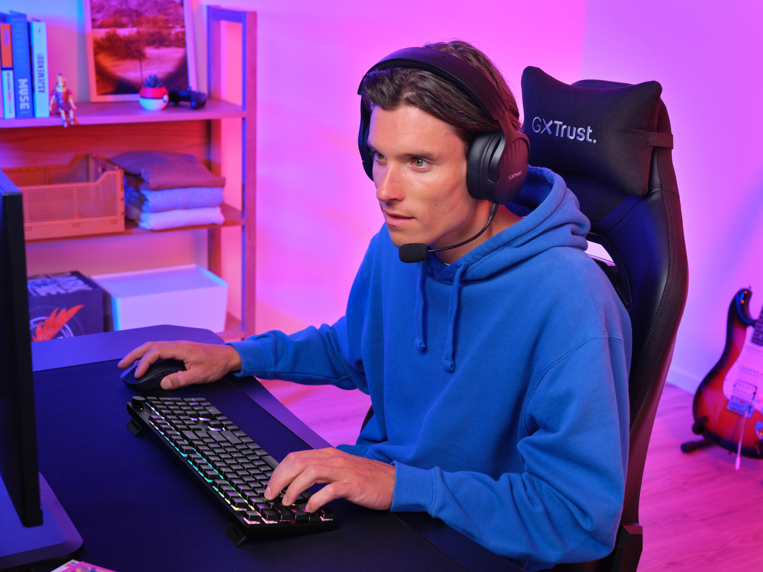 Trust GXT 868 Torix toetsenbord Gamen USB + RF Wireless + Bluetooth QWERTY Amerikaans Engels Zwart - Afbeelding 9