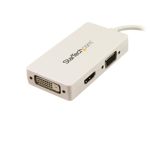 StarTech.com A/V-reisadapter: 3-in-1 Mini DisplayPort naar VGA DVI- of HDMI-converter wit - Afbeelding 3