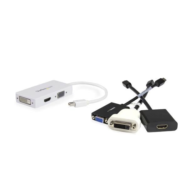 StarTech.com A/V-reisadapter: 3-in-1 Mini DisplayPort naar VGA DVI- of HDMI-converter wit - Afbeelding 5