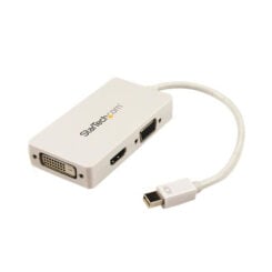 StarTech.com A/V-reisadapter: 3-in-1 Mini DisplayPort naar VGA DVI- of HDMI-converter wit - Afbeelding 2