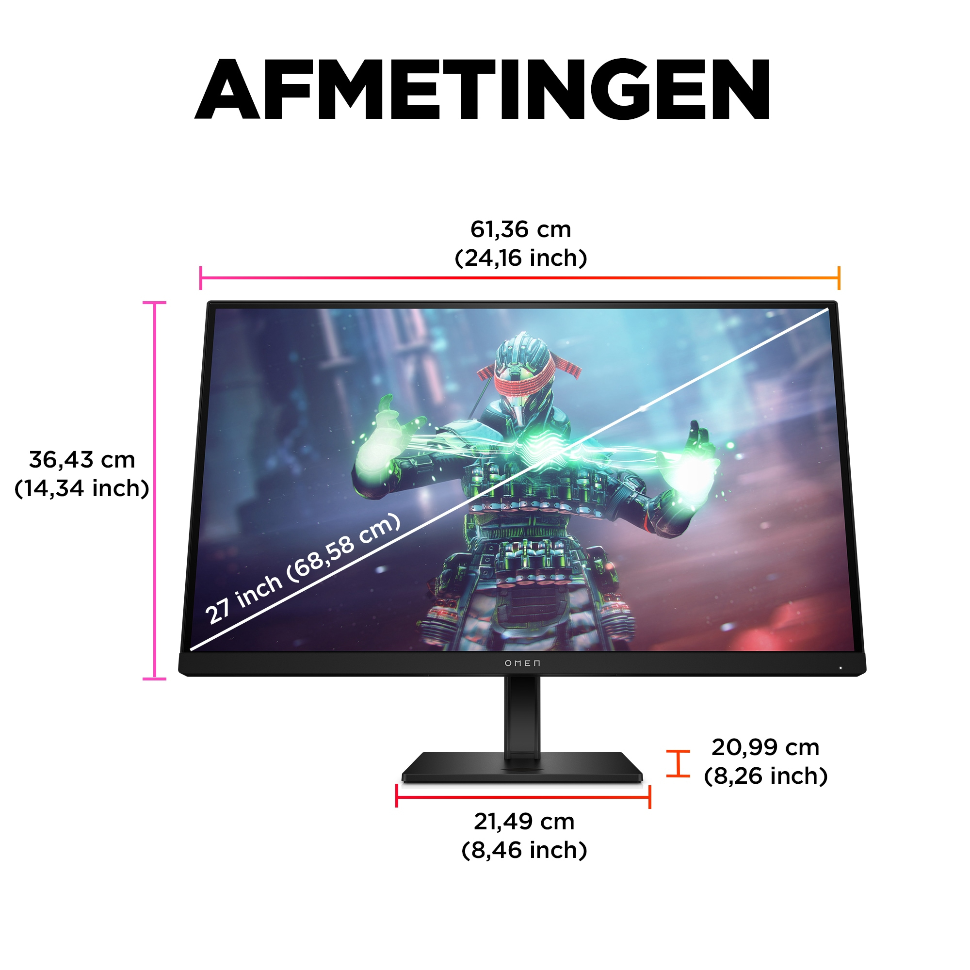 OMEN by HP 27 inch UHD 144 Hz gamingmonitor - OMEN 27k - Afbeelding 19
