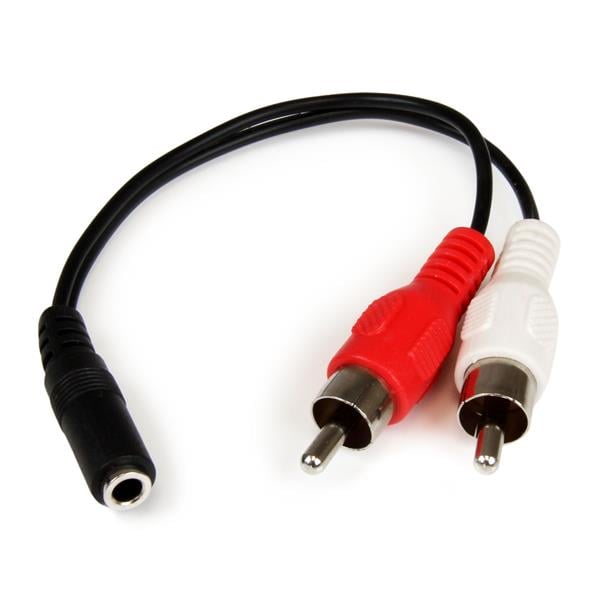 StarTech.com 15 cm stereo/audiokabel 3,5 mm vrouwelijk naar 2x RCA mannelijk - Afbeelding 2