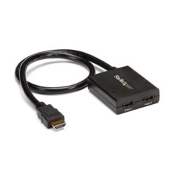StarTech.com 4K HDMI 2-poorts videosplitter – 1x2 HDMI splitter – Gevoed door USB-kabel of voedingsadapter – 4K 30 Hz