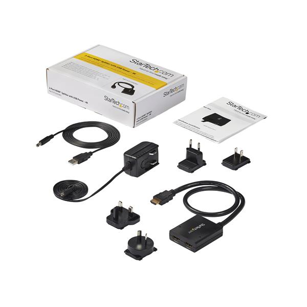 StarTech.com 4K HDMI 2-poorts videosplitter – 1x2 HDMI splitter – Gevoed door USB-kabel of voedingsadapter – 4K 30 Hz - Afbeelding 8