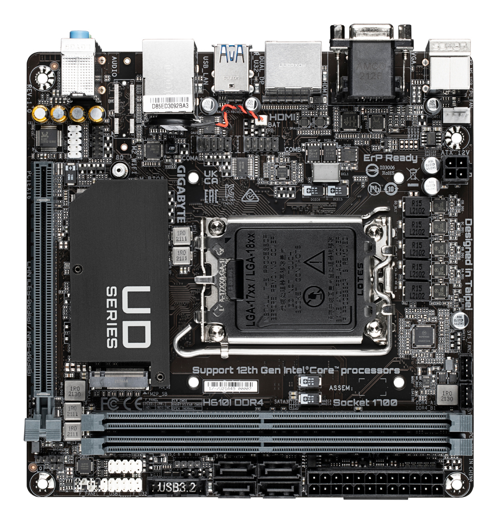 GIGABYTE H610I DDR4 moederbord Intel H610 Express LGA 1700 mini ITX - Afbeelding 4