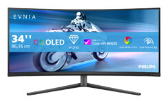 Philips Evnia 34M2C6500/00 computer monitor 86,4 cm (34") 3440 x 1440 Pixels Wide Quad HD QD-OLED Grijs