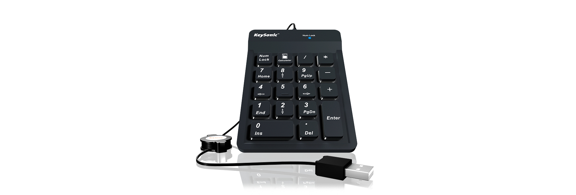 KeySonic ACK-118BK numeriek toetsenbord Universeel USB Zwart - Afbeelding 3