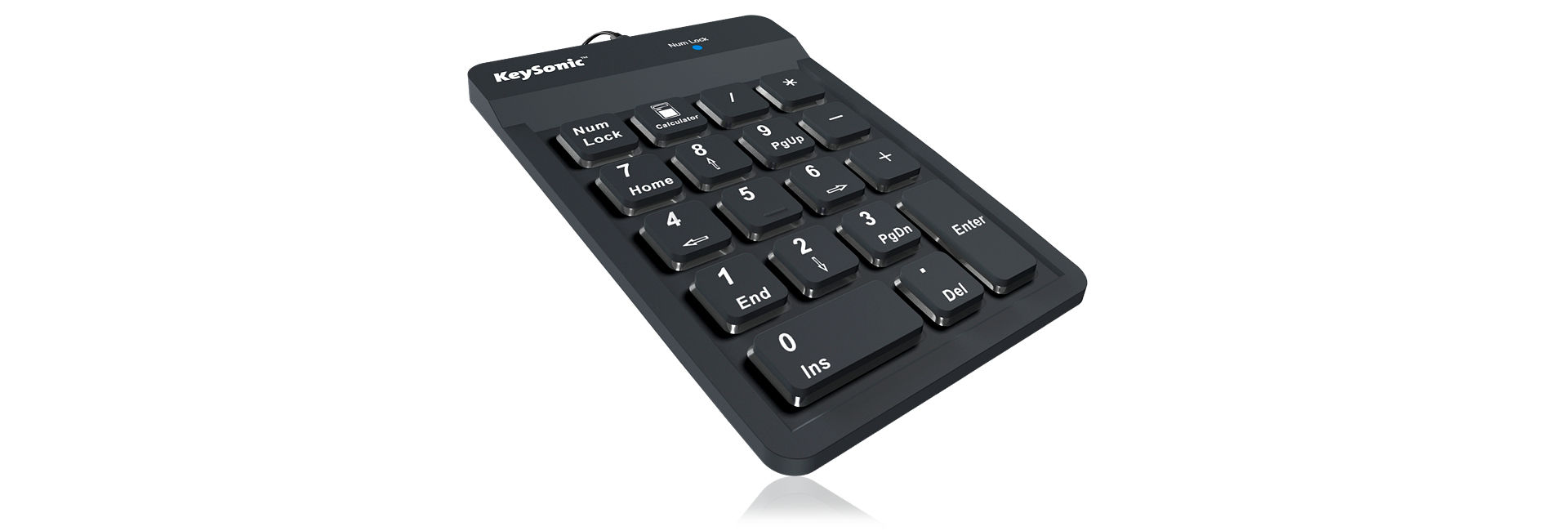 KeySonic ACK-118BK numeriek toetsenbord Universeel USB Zwart - Afbeelding 5