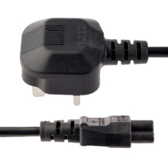 StarTech.com 2m UK Laptop Stroomkabel, BS 1363 to C5 (Clover Leaf), 2.5A 250V, 18AWG, UK Laptop Vervangkabel, Printer Voedingskabel, Laptop Lader Kabel / Laadkabel - Afbeelding 4