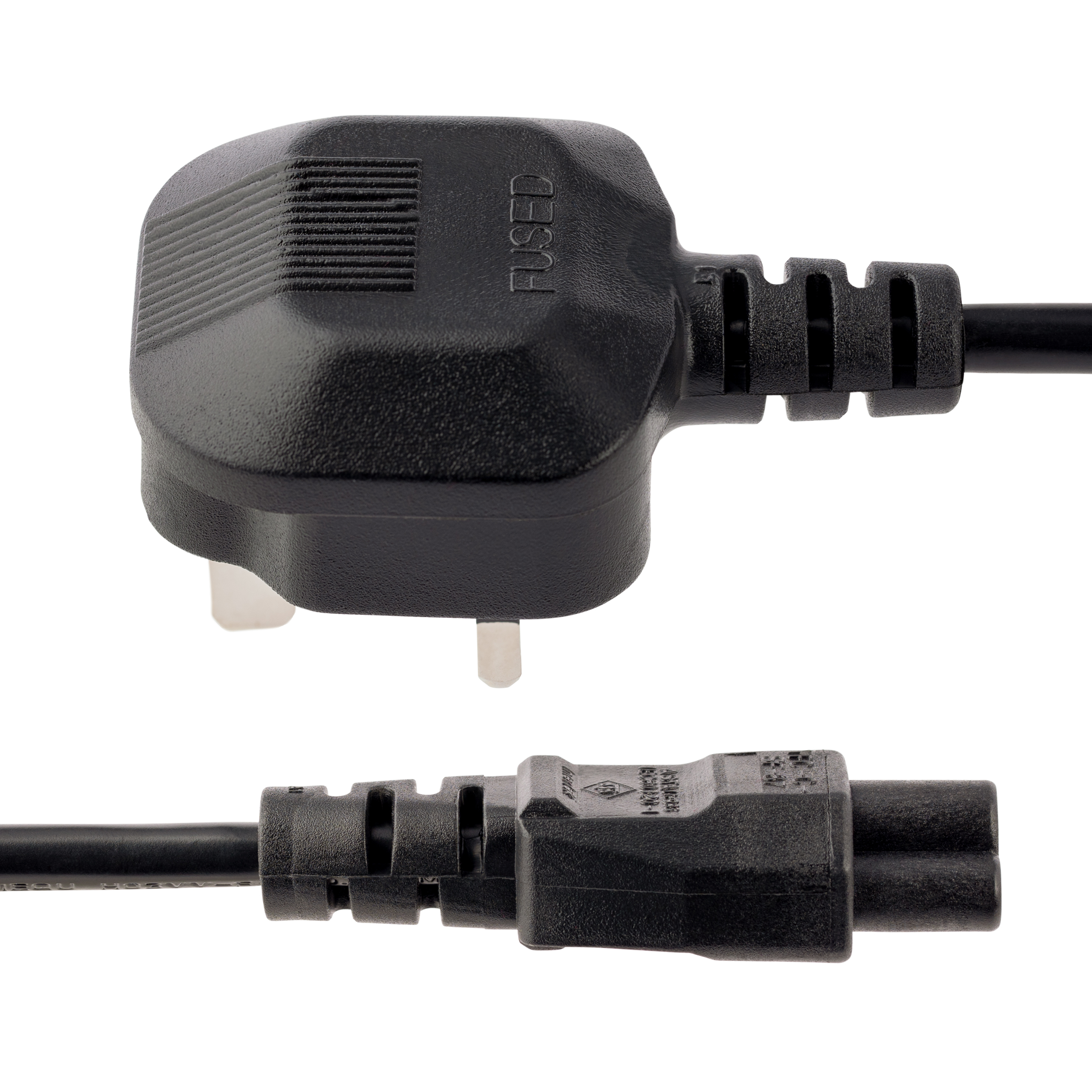 StarTech.com 1m UK Laptop Stroomkabel, BS 1363 to C5 (Clover Leaf), 2.5A 250V, 18AWG, UK Laptop Vervangkabel, Printer Voedingskabel, Laptop Lader Kabel / Laadkabel - Afbeelding 4