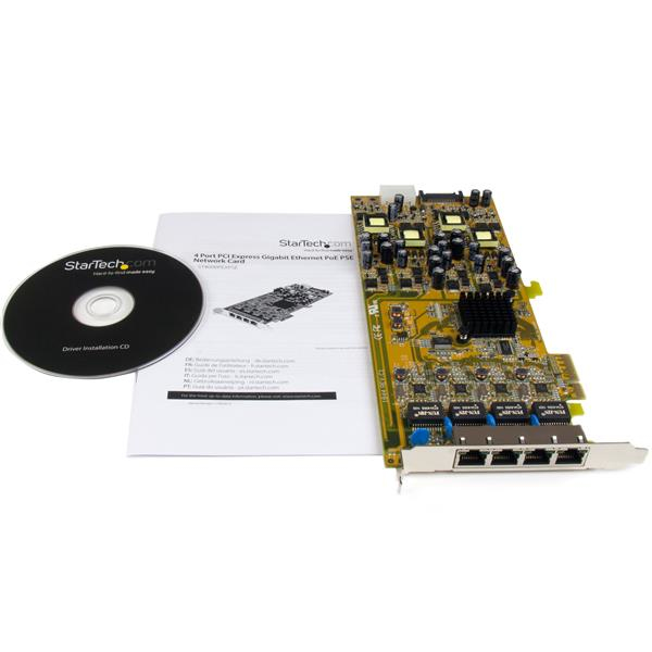 StarTech.com 4-poorts gigabit Power over Ethernet PCIe-netwerkkaart - PSE / PoE PCI Express NIC - Afbeelding 6