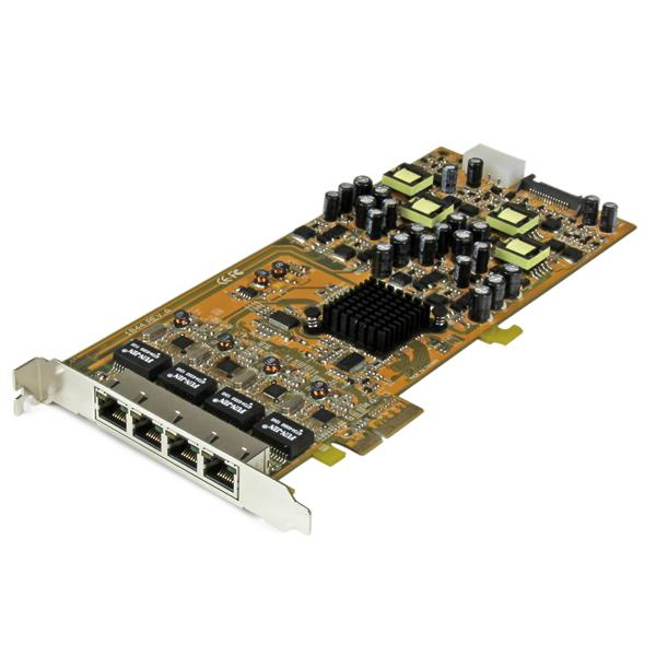 StarTech.com 4-poorts gigabit Power over Ethernet PCIe-netwerkkaart - PSE / PoE PCI Express NIC - Afbeelding 2