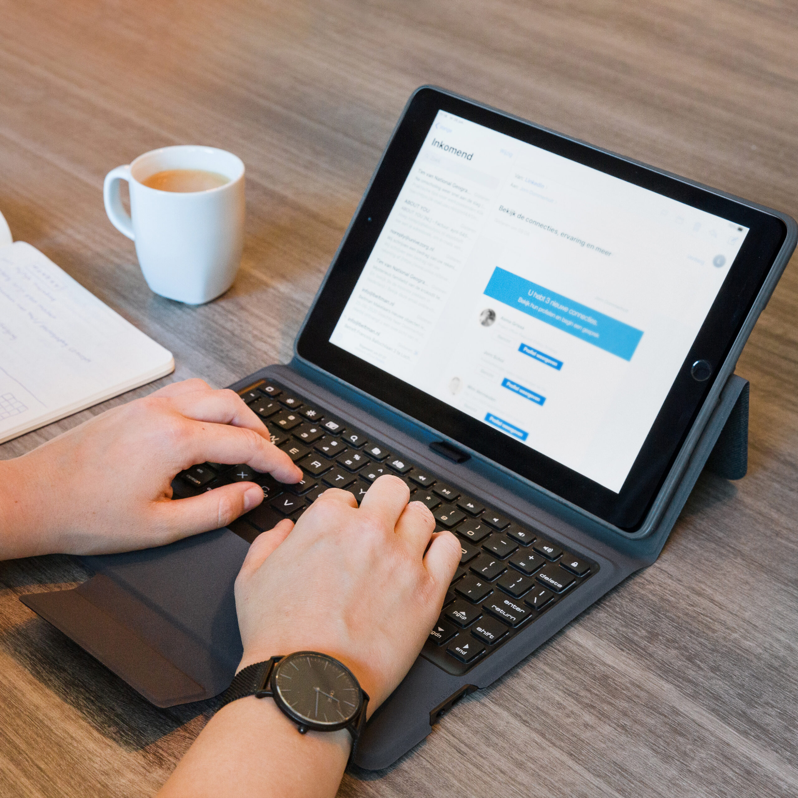 Mobilize Ultimate Bluetooth Keyboard Case Apple iPad 10.2 (2019/2020/2021) Black QWERTY - Afbeelding 6