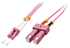 Lindy 46365 InfiniBand en Glasvezelkabel 15 m LC SC Roze