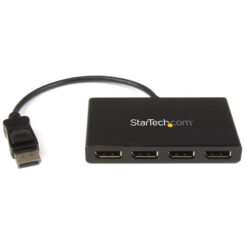 StarTech.com 4-Port DisplayPort 1.2 Splitter, DisplayPort naar 4x DP Multi-Monitor Adapter, Quad 1080p 60Hz Computer MST Hub - Enkel Windows, Geen Drivers
