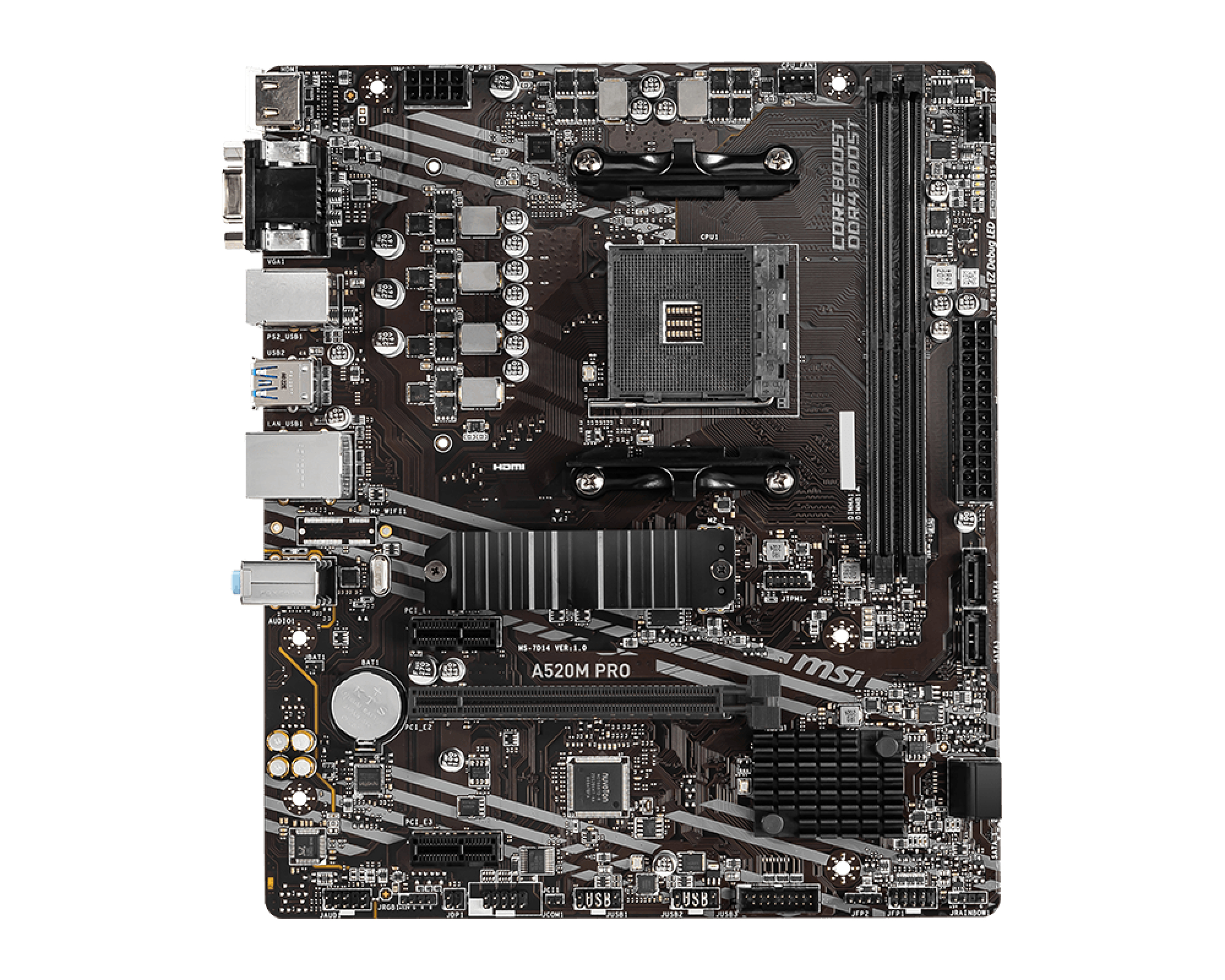 MSI A520M PRO moederbord AMD A520 Socket AM4 micro ATX - Afbeelding 6