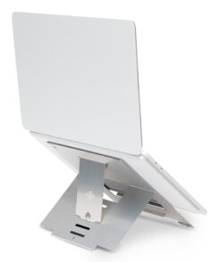 R-Go Tools Laptopstandaard R-Go Riser Flexible, verstelbare inklapbare laptopverhoger, ergonomisch, Hylite aluminium, zilver