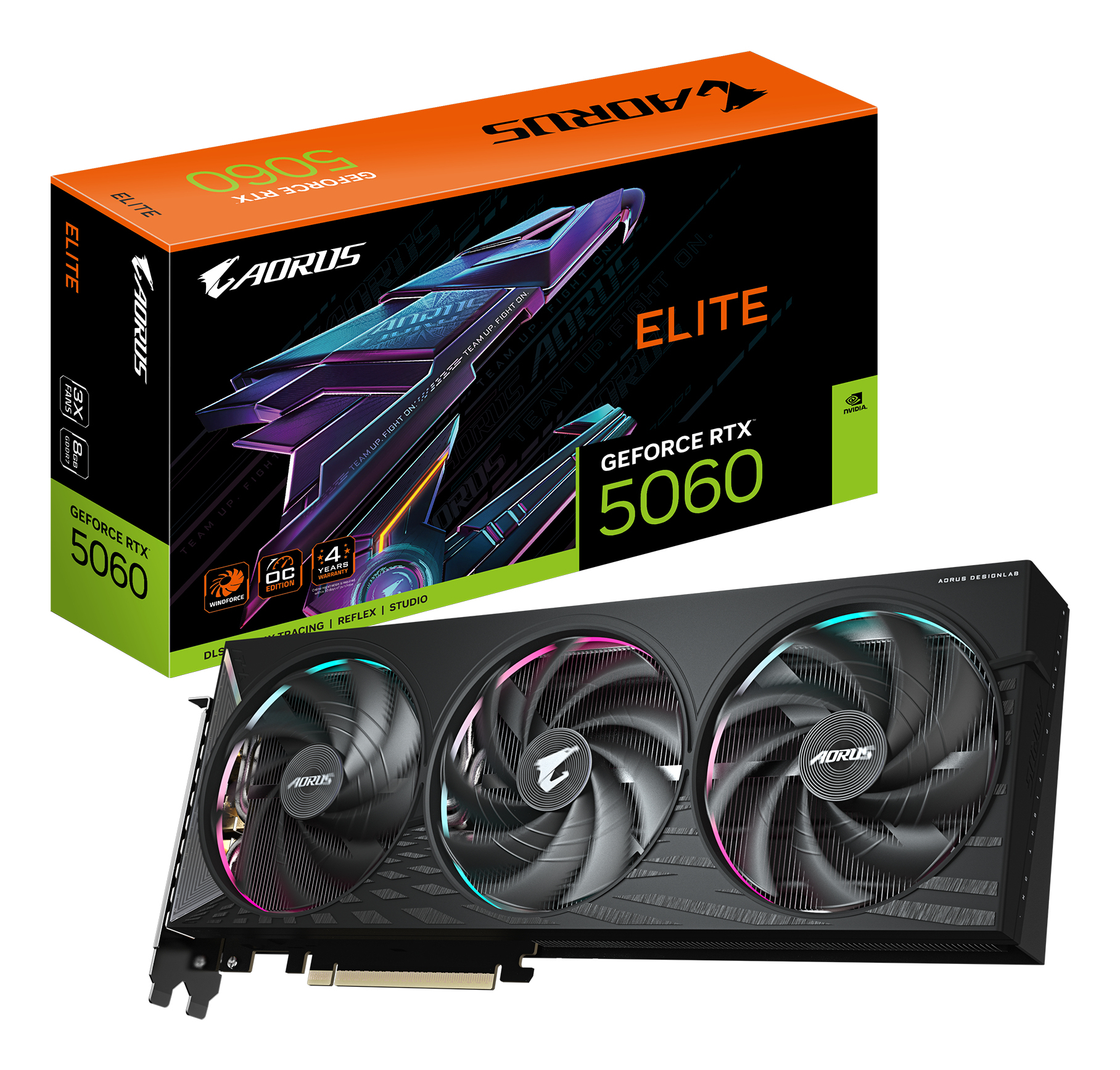 GIGABYTE AORUS GeForce RTX 5060 ELITE 8G NVIDIA 8 GB GDDR7 - Afbeelding 2