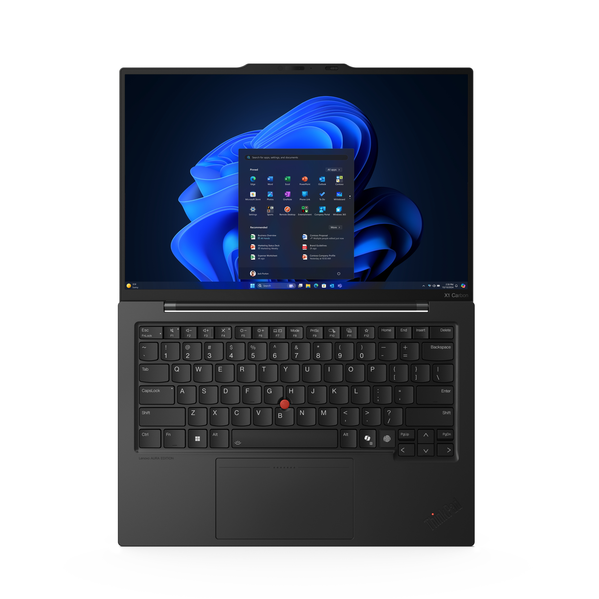 Lenovo ThinkPad X1 Carbon Gen 13 Aura Edition Copilot+ PC Intel Core Ultra 7 258V Laptop 35,6 cm (14") 2.8K 32 GB LPDDR5x-SDRAM 1 TB SSD Wi-Fi 7 (802.11be) Windows 11 Pro Engels Zwart - Afbeelding 17
