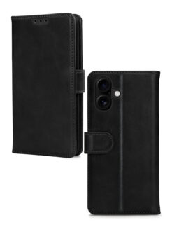 Mobilize Leather Wallet Apple iPhone 16 Black