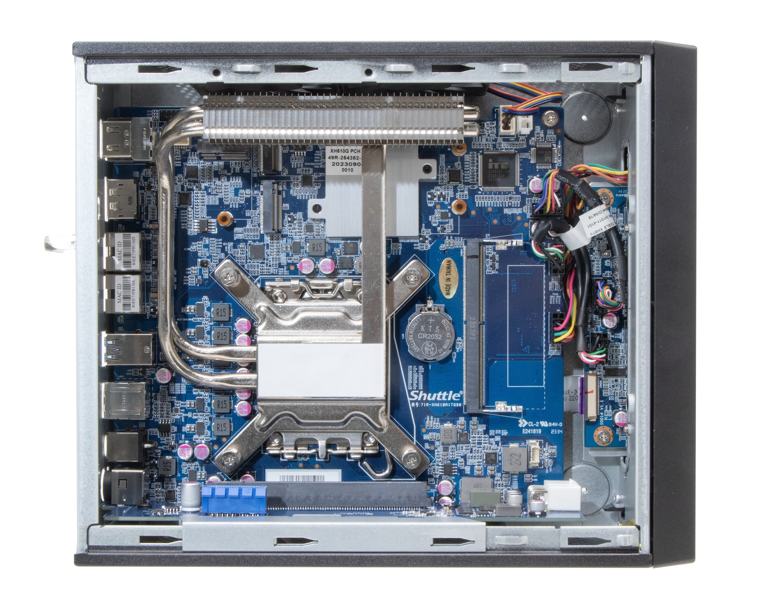 Shuttle XPС slim XPC slim Barebone XH610G2 - S1700, Intel H610, 1xDP, 2xHDMI, 2 PCIe Slots (1x 16X & 1x X1), 2x Intel LAN (1G + 2.5G), 8x USB, 1x 2.5", 3x M.2, 24/7 permanent gebruik - Afbeelding 4
