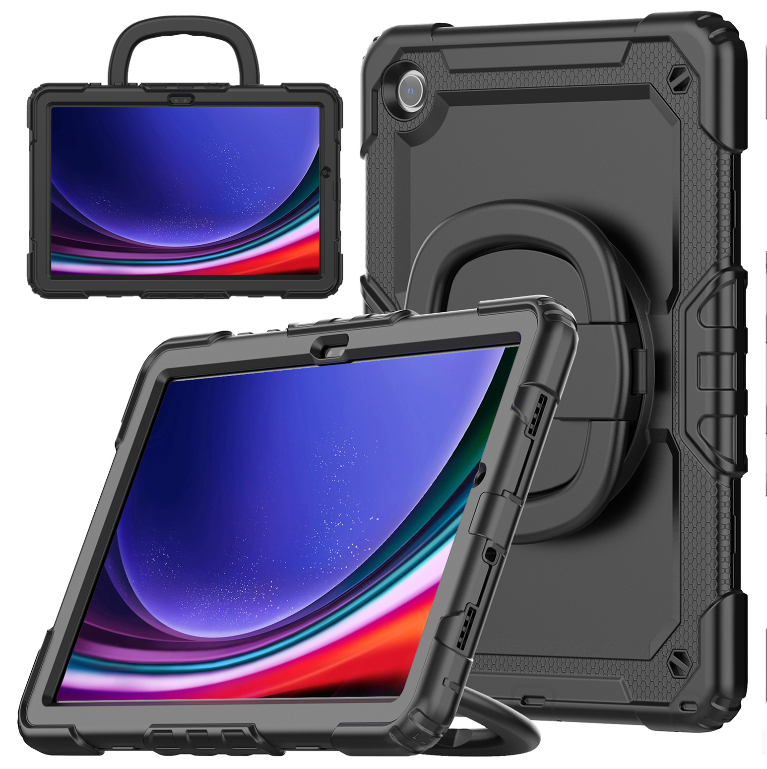 Mobilize Rotating Defender Case Stand Function for Samsung Galaxy Tab A9+/A11+ 11 Black - Afbeelding 2