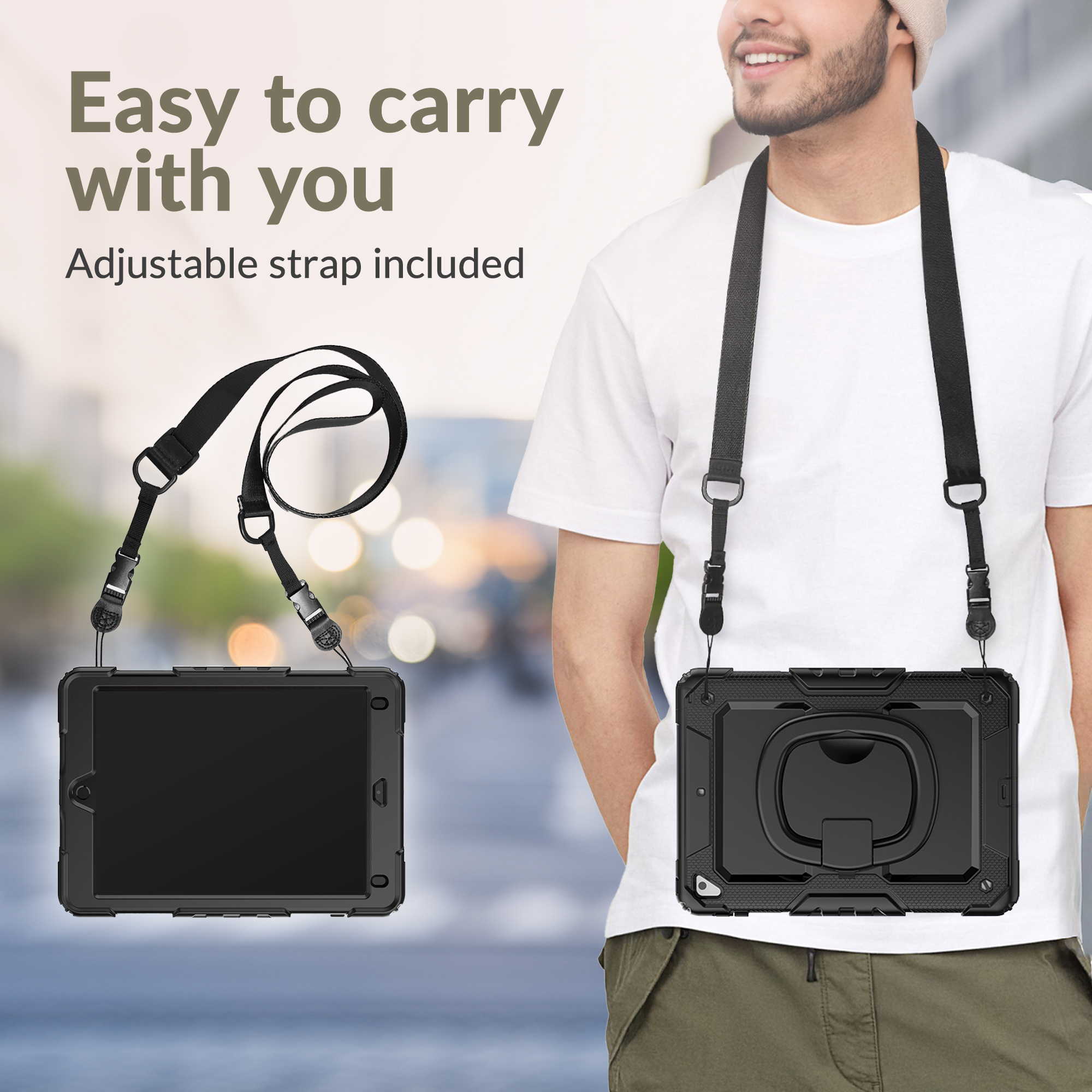 Mobilize Rotating Defender Case Stand Function for Samsung Galaxy Tab A9+/A11+ 11 Black - Afbeelding 7