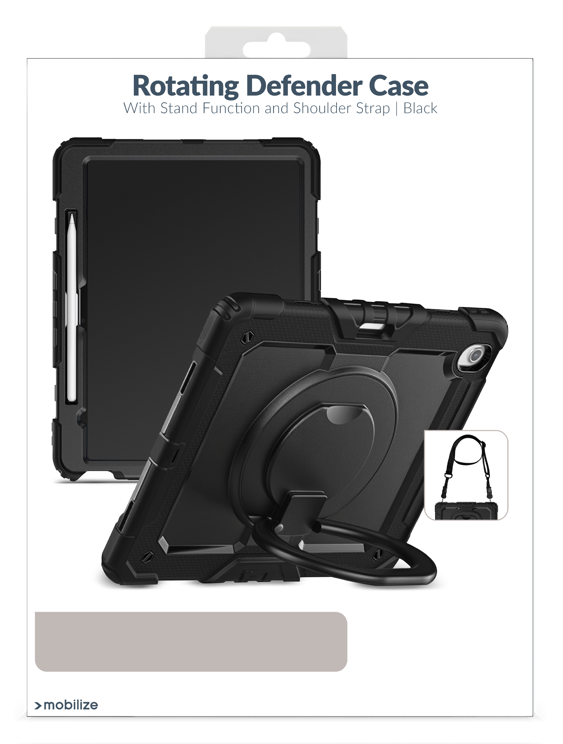 Mobilize Rotating Defender Case Stand Function for Samsung Galaxy Tab A9+/A11+ 11 Black - Afbeelding 8