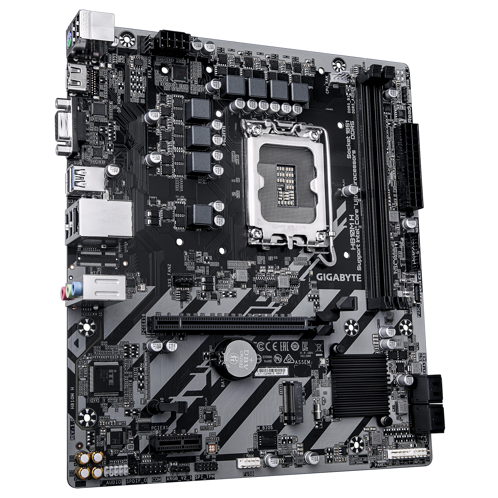 GIGABYTE H810M H moederbord Intel H810 LGA 1851 (Socket V1) micro ATX - Afbeelding 4