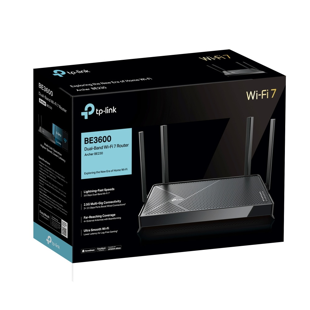 TP-Link Archer BE3600 draadloze router 2.5 Gigabit Ethernet Dual-band (2.4 GHz / 5 GHz) Zwart - Afbeelding 5