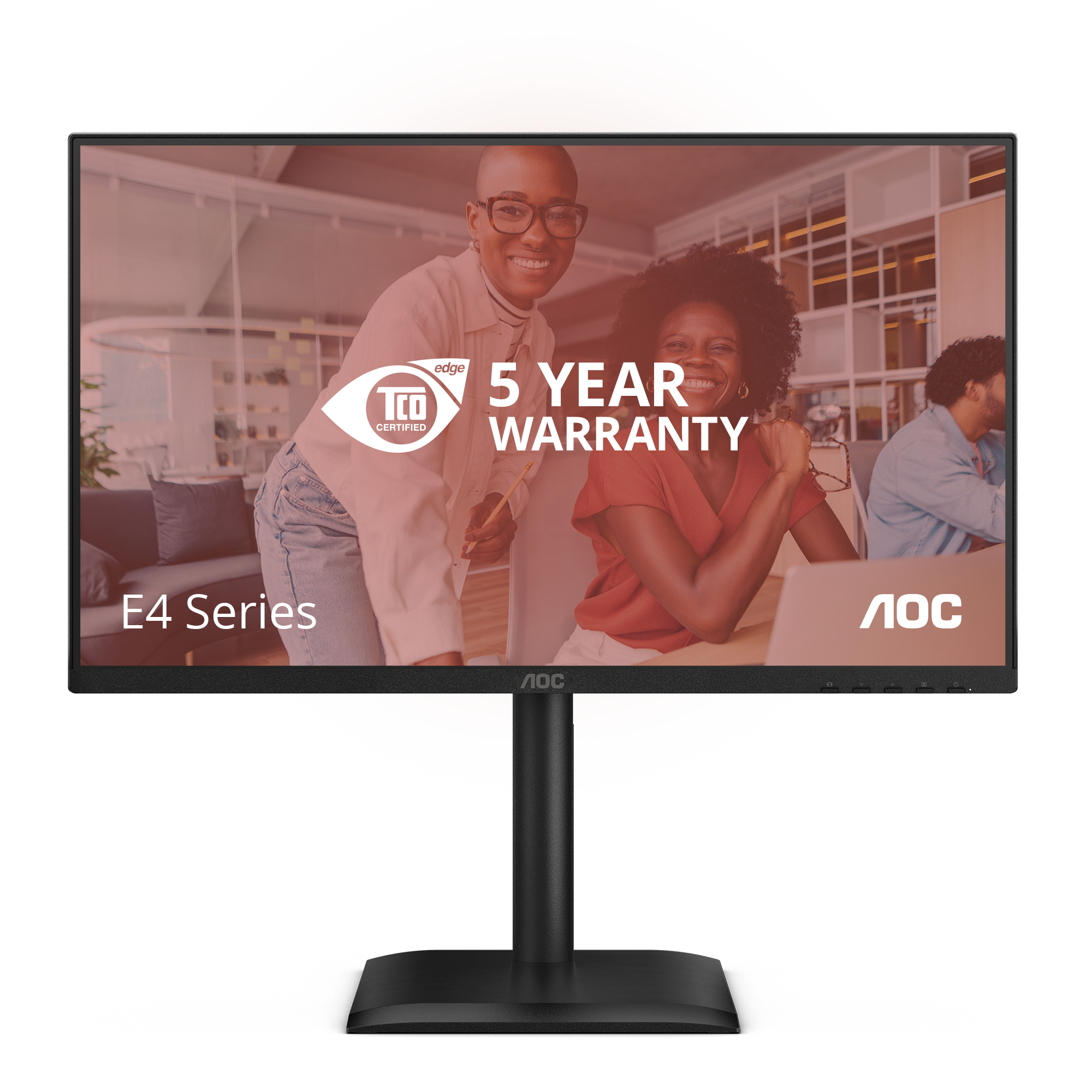 AOC E4 24E4CV computer monitor 60,5 cm (23.8") 1920 x 1080 Pixels Full HD LED Zwart - Afbeelding 3
