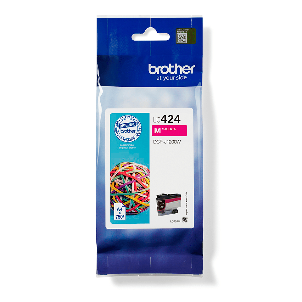 Brother LC-424M inktcartridge 1 stuk(s) Origineel Magenta - Afbeelding 2