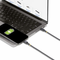 StarTech.com 4m USB-C Laadkabel, Charge & Sync, 240W (5A) PD EPR, USB 2.0, Laptop Type C Laadkabel, USB-IF Gecertificeerd, TPE Mantel - Zwarte USB-C Oplaadkabel - Afbeelding 8