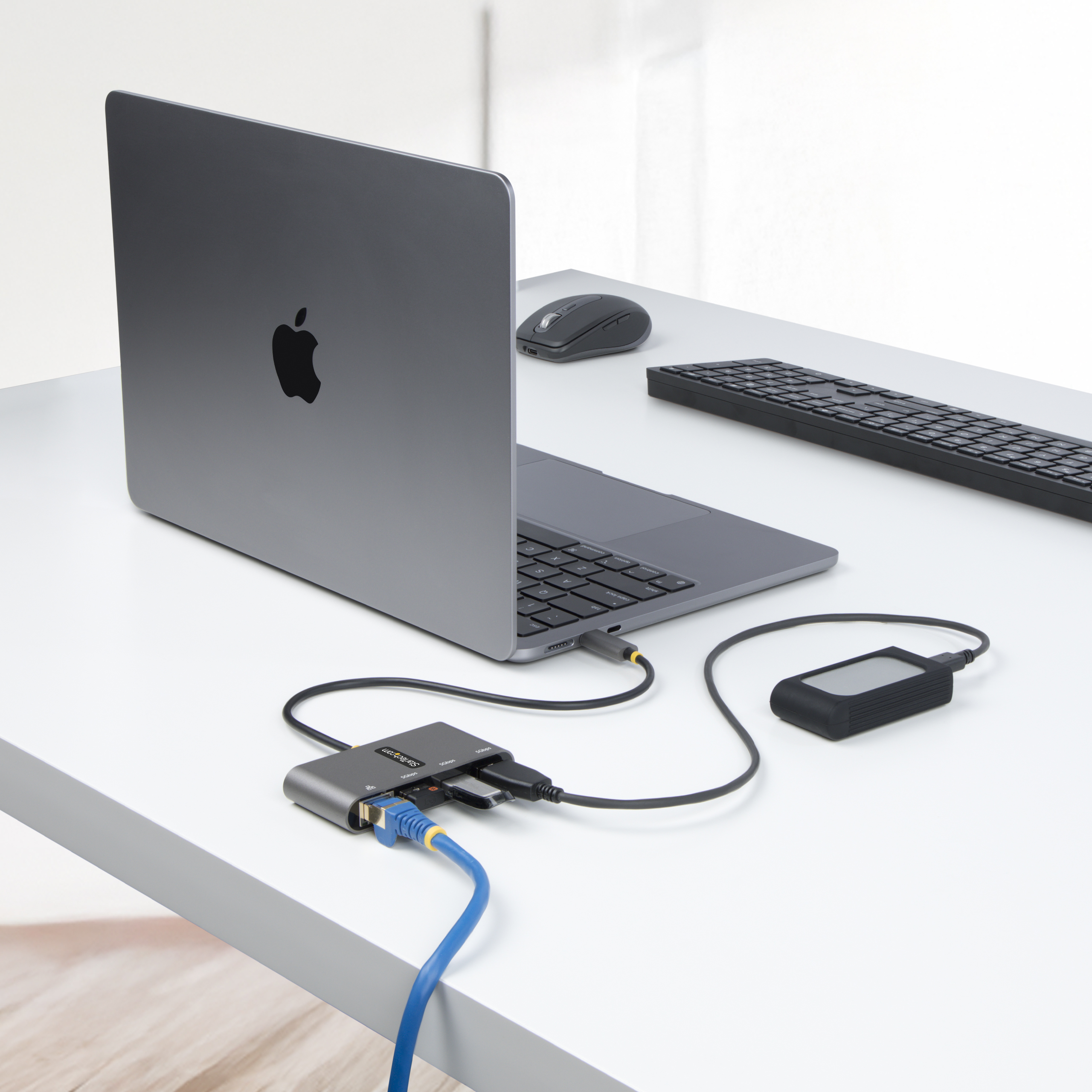 StarTech.com 3-Port USB-C Hub met Ethernet, 3x USB-A, Gigabit Ethernet, USB 3.0 5Gbps, Bus-Powered Laptop USB hub, 30cm USB Type-C Host Kabel, GbE, Compacte USB-C naar USB-A Hub - Afbeelding 8