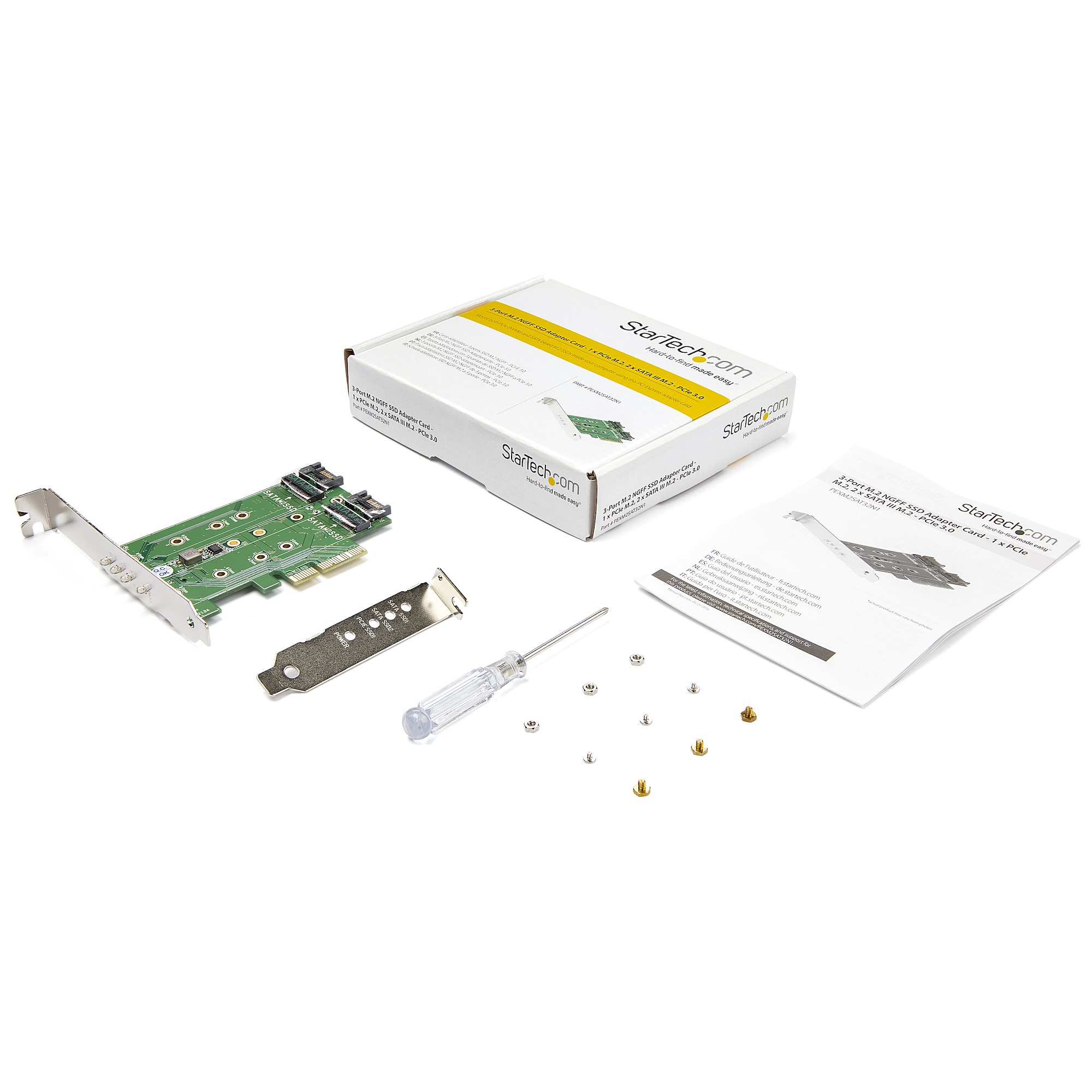 StarTech.com 3-Port M.2 SSD (NGFF) Adapter Kaart- 1 x PCIe (NVMe) M.2, 2 x SATA III M.2 - PCIe 3.0 - Afbeelding 6