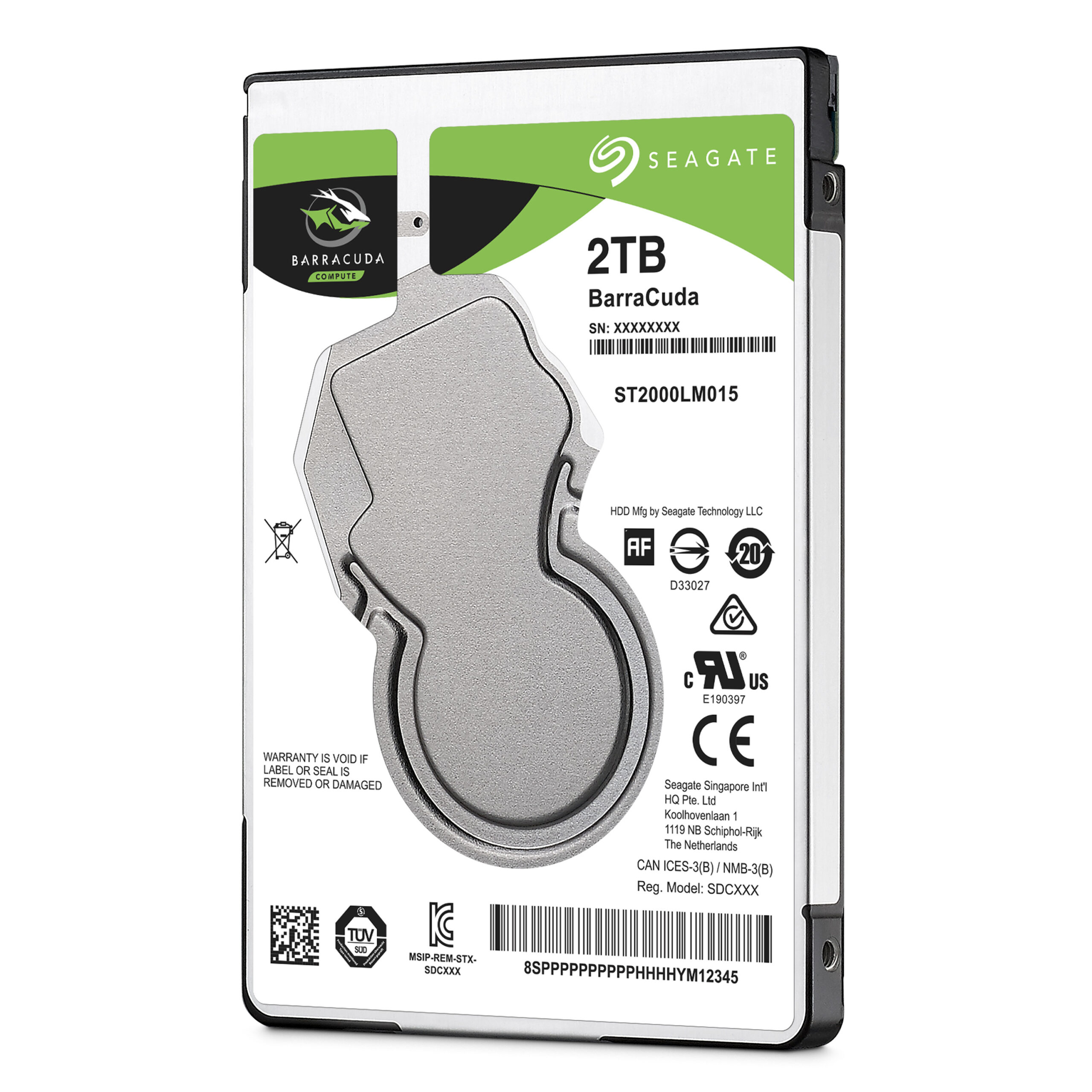 Seagate Barracuda 2.5" interne harde schijf 2 TB 5400 RPM 128 MB 2.5" SATA III - Afbeelding 4