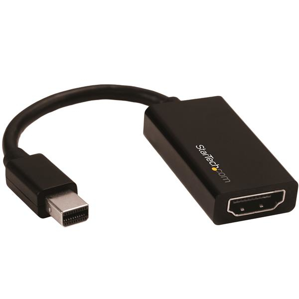 StarTech.com Mini DisplayPort naar HDMI adapter, Actieve mDP 1.4 naar HDMI 2.0 Converter, 4k 60Hz, Mini DP of Thunderbolt 1/2 Mac/PC naar HDMI Monitor/TV/Display, mDP naar HDMI Dongle