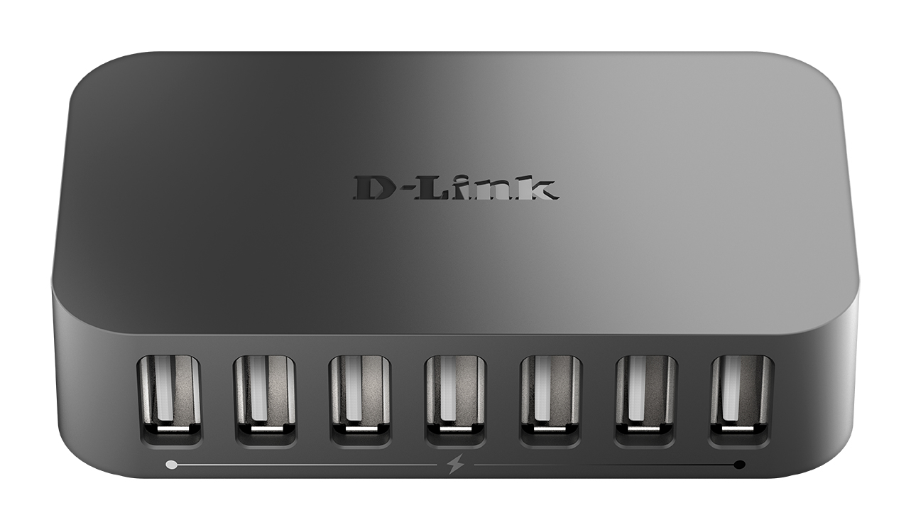 D-Link DUB-H7 USB 2.0 Type-B 480 Mbit/s Zwart - Afbeelding 2