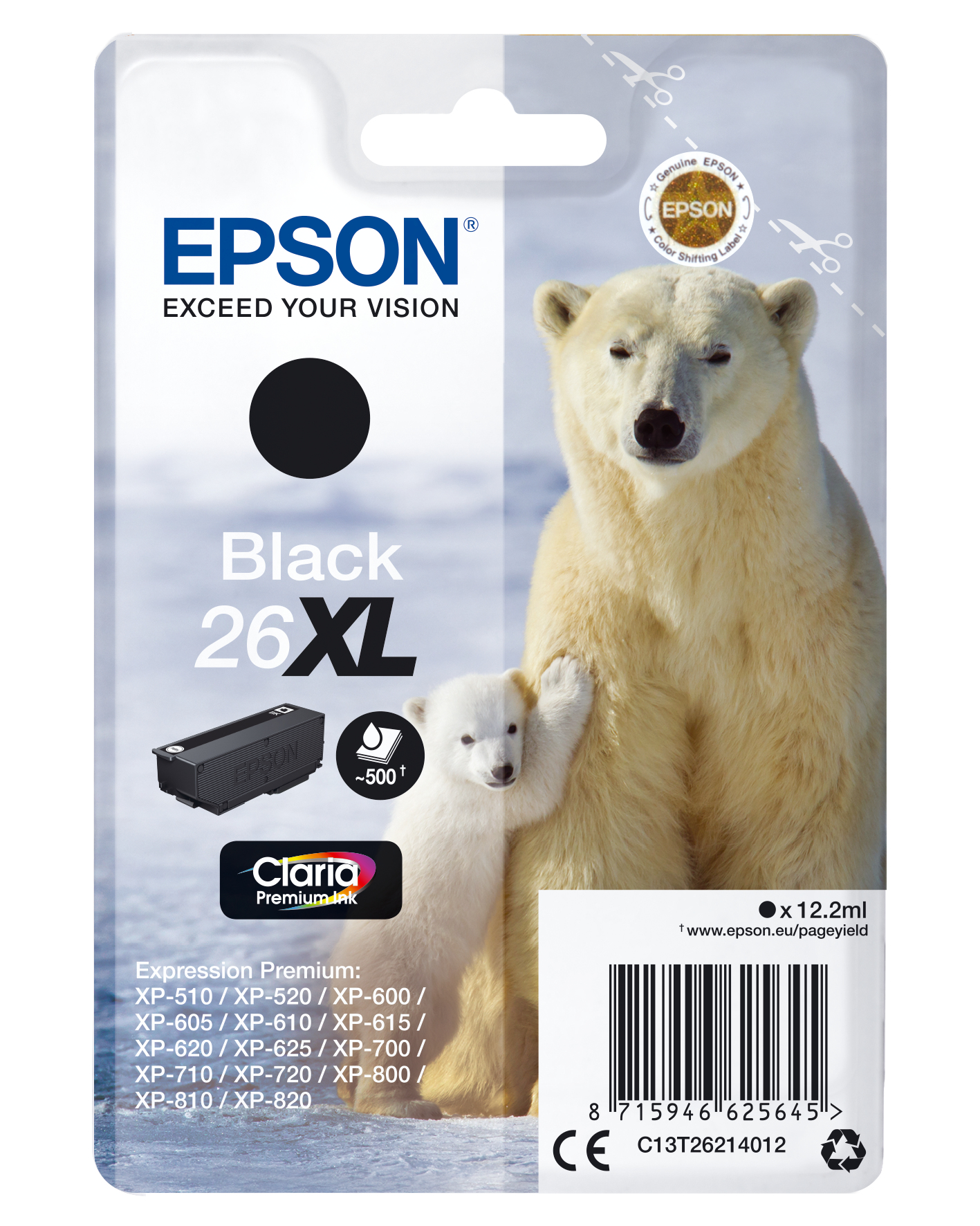 Epson Singlepack Black 26XL Claria Premium Ink - Afbeelding 2