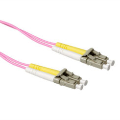 ACT 25 meter LSZH Multimode 50/125 OM4 glasvezel patchkabel duplex met LC connectoren