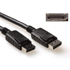 ACT 1 meter DisplayPort kabel, male - male, power pin 20 aangesloten.