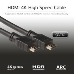 ACT 7 meter High Speed kabel v2.0 HDMI-A male - HDMI-A male (AWG28) - Afbeelding 4
