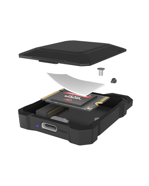 ICY BOX IB-1601MP-CU31 behuizing voor opslagstations SDD-behuizing Zwart M.2 - Afbeelding 3