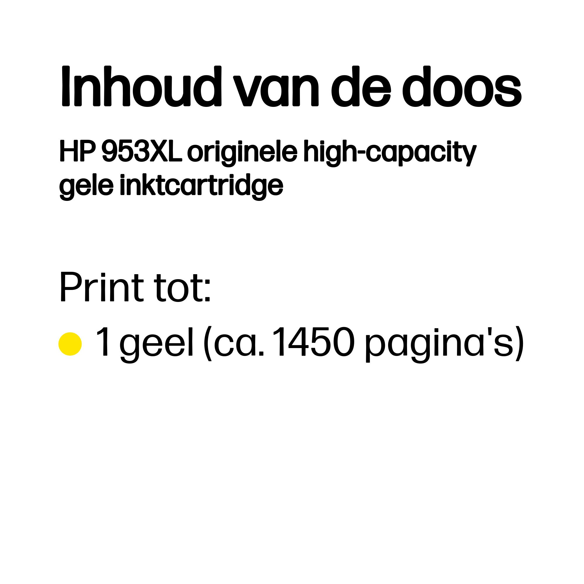 HP 953XL originele high-capacity gele inktcartridge - Afbeelding 4