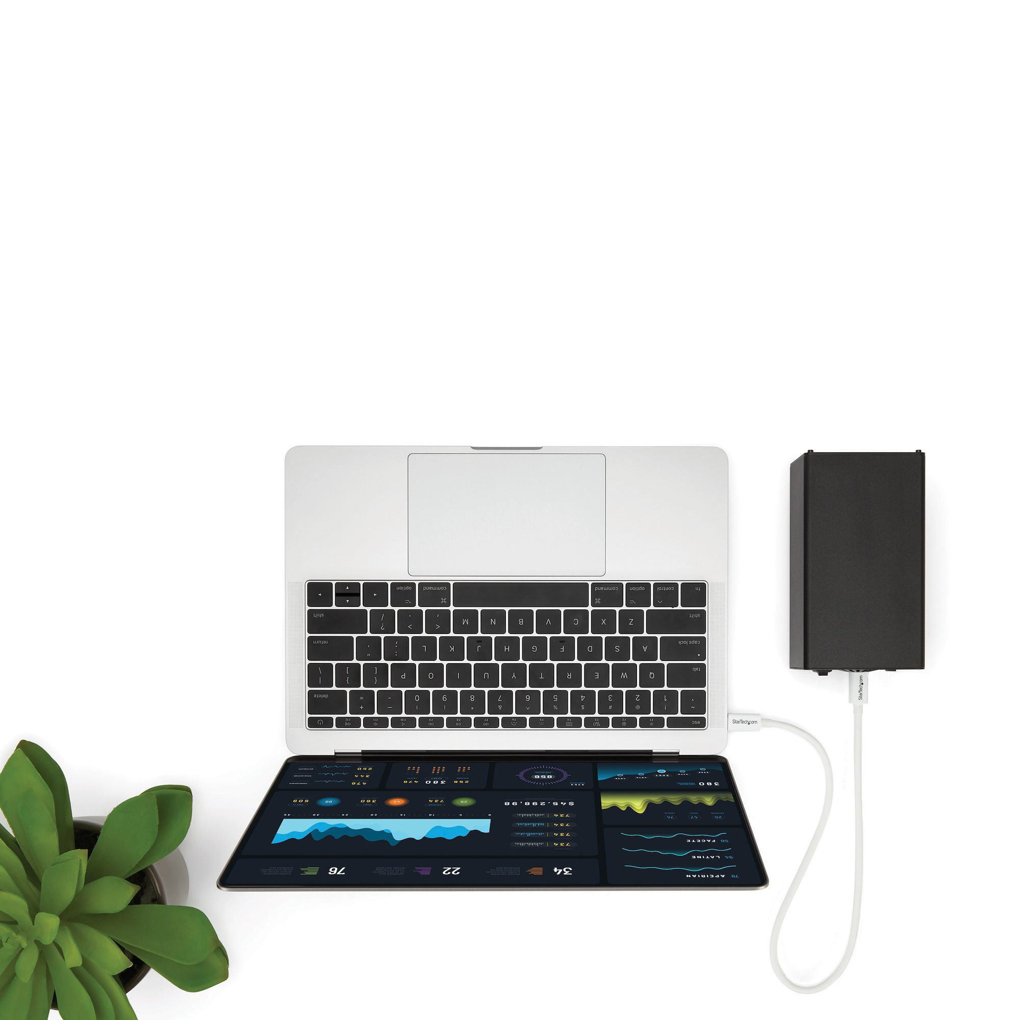 StarTech.com 50cm Thunderbolt 3 Kabel, 40Gbps, 100W PD, 4K/5K, Thunderbolt Gecertificeerd, Thunderbolt 4/USB 3.2/DisplayPort Compatibel, Wit - Afbeelding 7