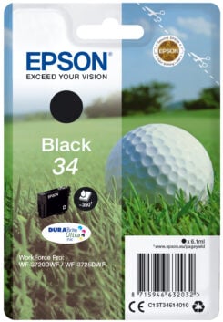 Epson Golf ball 34 Golfbal DURABrite Ultra afzonderlijke zwarte inkt - Afbeelding 2