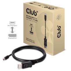 CLUB3D Mini DisplayPort naar DisplayPort 1.4 HBR3 8K60Hz Kabel, 2 Meter - Afbeelding 3