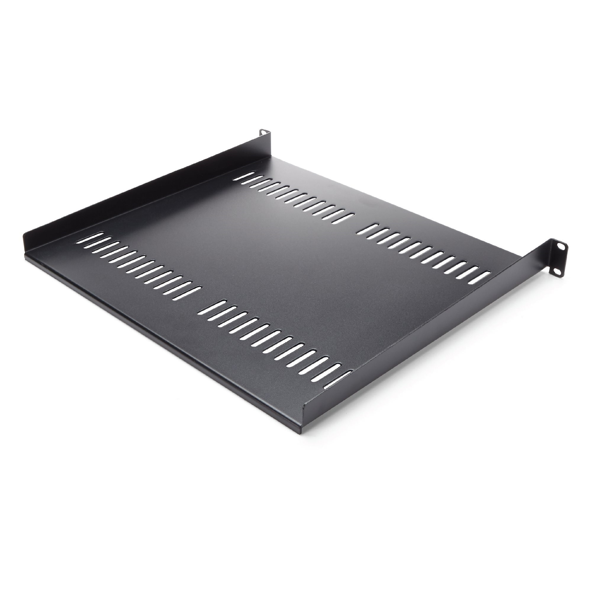 StarTech.com 1U Server Rack Schap - Universele Geventileerde Rack Mount Cantilever Shelf voor 19" Netwerk Kast & Apparatuur - Heavy Duty Staal - Capaciteit 20kg - Diepte 41cm (16”) - Zwart - Afbeelding 2