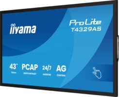 iiyama T4329AS-B1AG computer monitor 108 cm (42.5") 3840 x 2160 Pixels 4K Ultra HD LED Touchscreen Zwart - Afbeelding 10