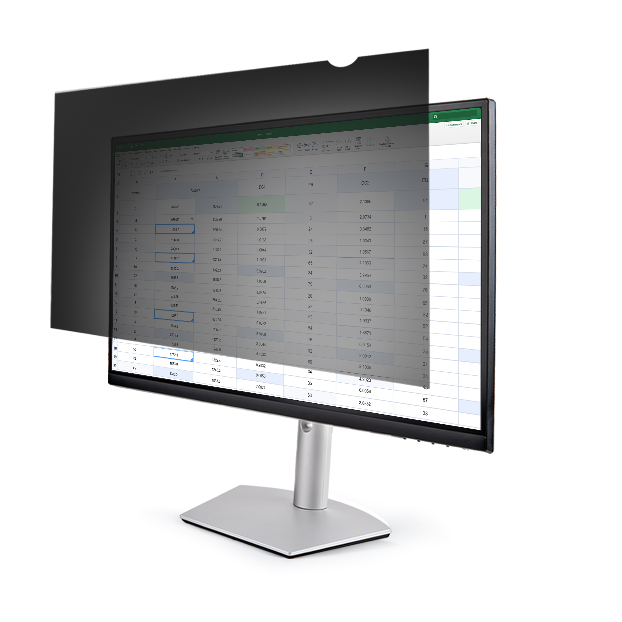 StarTech.com Monitor Privacy Filter voor 21,5" PC Beeldschermen - Computer Monitor Security Filter - Screen Protector Film - Vermindert Blauw Licht - 16:9 Widescreen - Mat/Glanzend - +/- 30 Graden